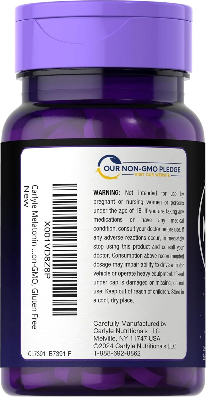 Melatonin 12 Mg 180 Tablets | Berry Flavor | Vegetarian Supplement for Men and Women | by