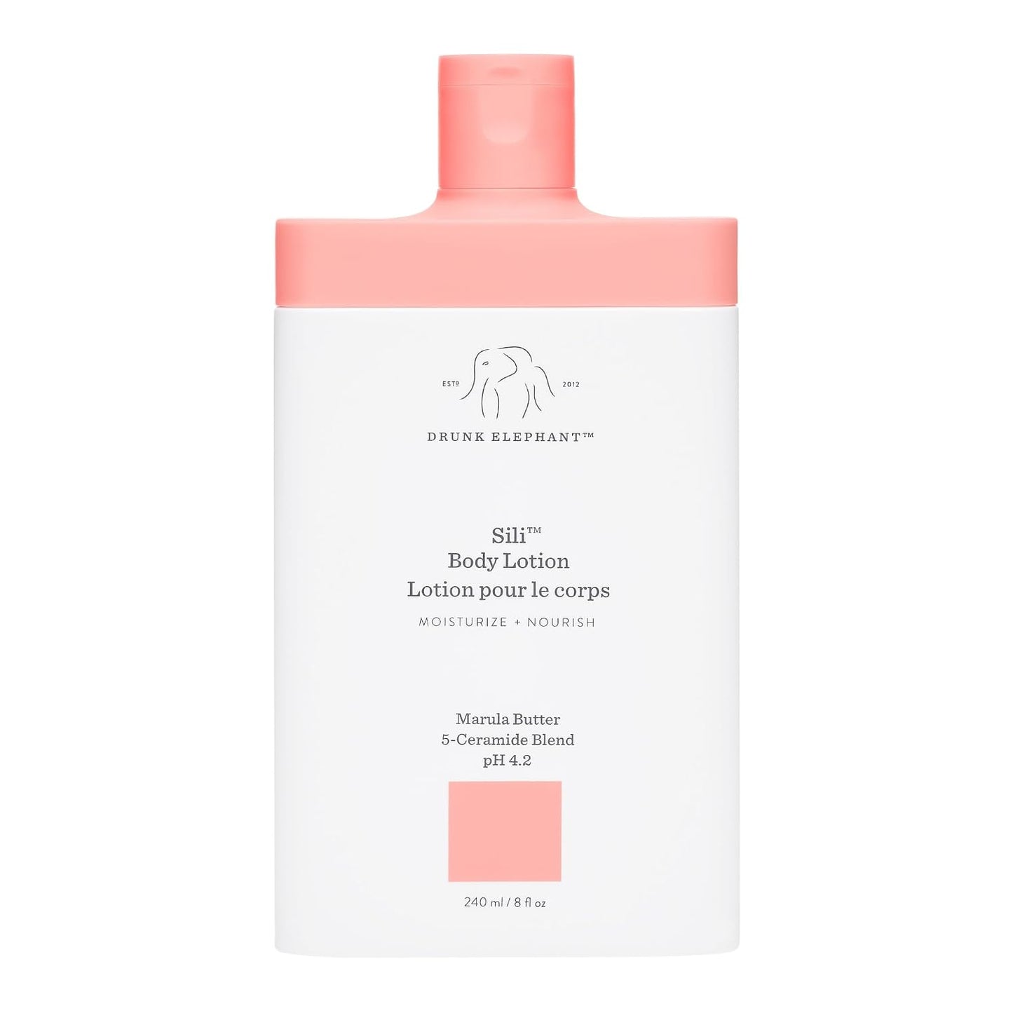 Drunk Elephant Sili Body Lotion - 240 Ml/8 Fl Oz - Lightweight Daily Lotion - Clean Clinical Skincare - Cruelty-Free - Dermatologist Tested - Free of Essential Oils, Silicones, and Fragrance