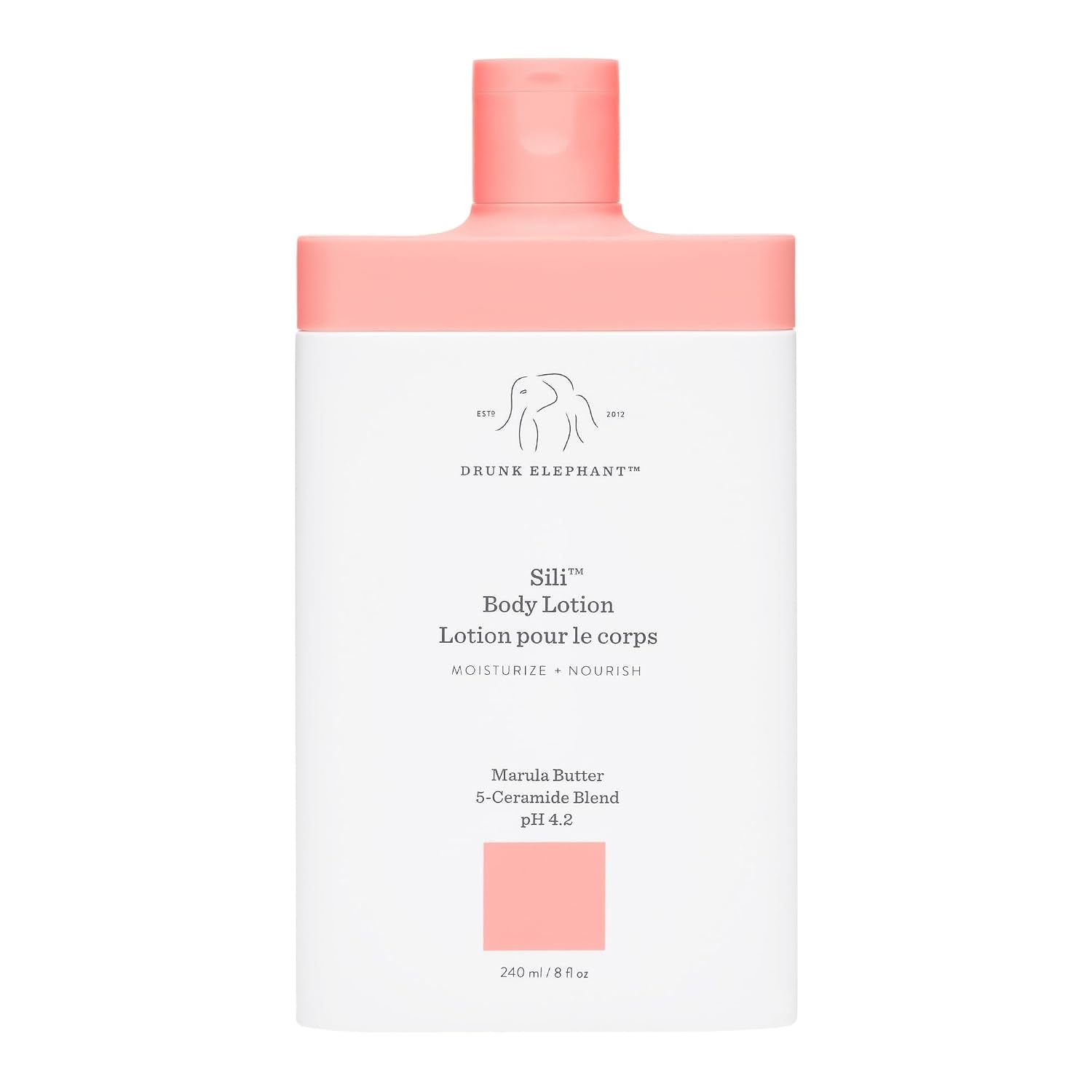 Drunk Elephant Sili Body Lotion - 240 Ml/8 Fl Oz - Lightweight Daily Lotion - Clean Clinical Skincare - Cruelty-Free - Dermatologist Tested - Free of Essential Oils, Silicones, and Fragrance