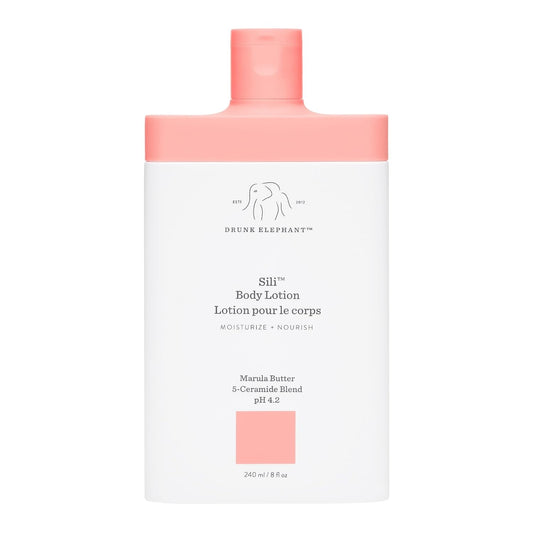 Drunk Elephant Sili Body Lotion - 240 Ml/8 Fl Oz - Lightweight Daily Lotion - Clean Clinical Skincare - Cruelty-Free - Dermatologist Tested - Free of Essential Oils, Silicones, and Fragrance