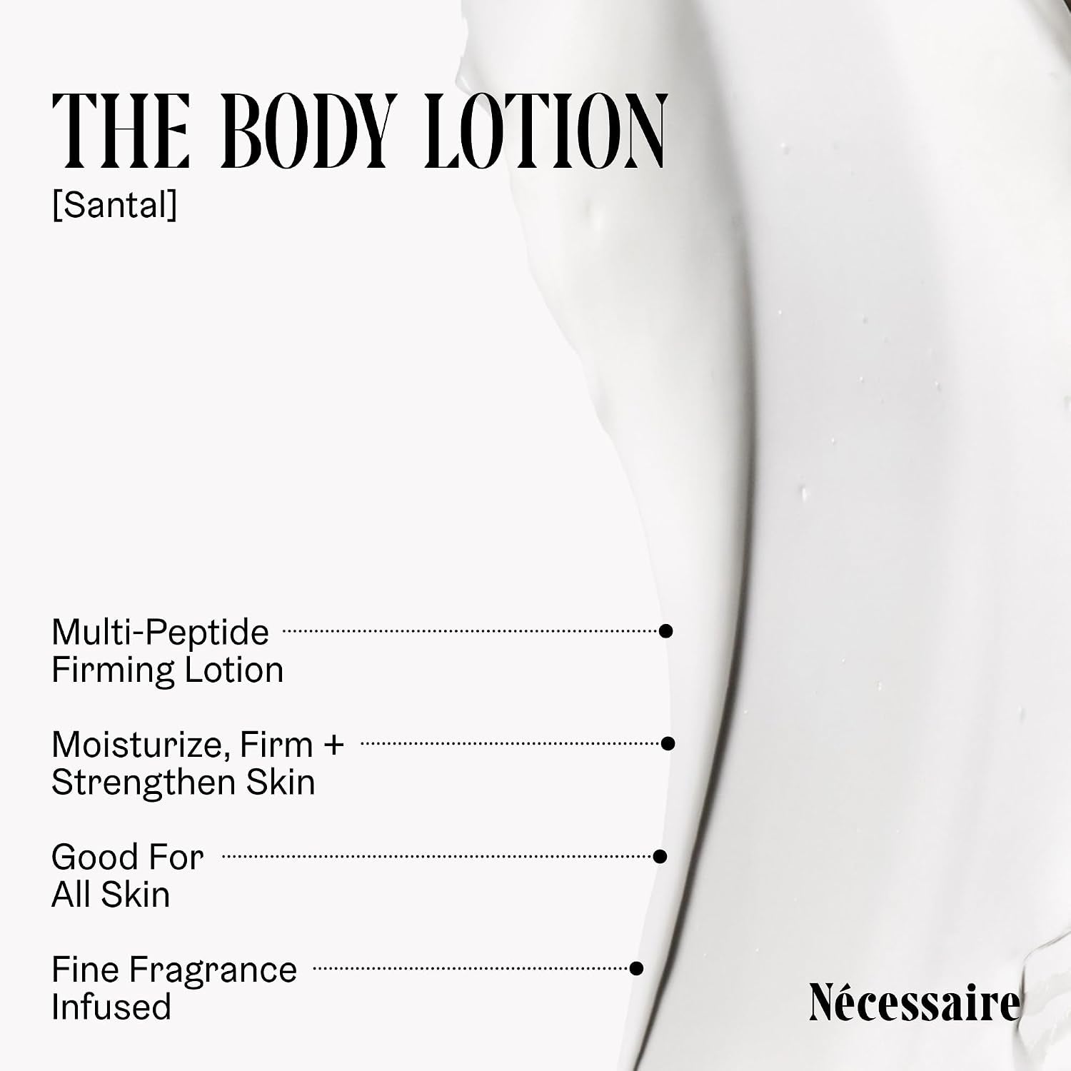 Body Essentials - Skin Care Gift Set for Women + Men - Travel-Size Body Wash, Body Lotion + Deodorant | Dermatologist-Tested. Hypoallergenic | Vegan | Aluminum-Free Deodorant (Santal)