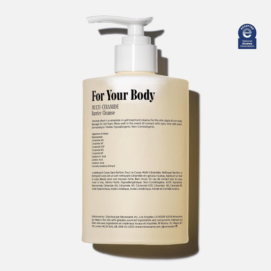 the Body Wash Fragrance-Free - Multi-Oil Shower Gel Body Wash for Women + Men. Non-Comedogenic + Hypoallergenic for Sensitive Skin with Niacinamide. 500Ml/16.9 Fl Oz