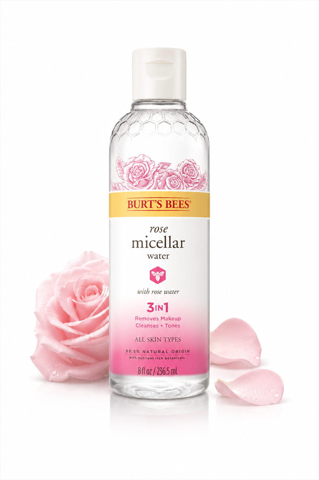Burts Bees Rose Micellar Toning Water 8 Oz
