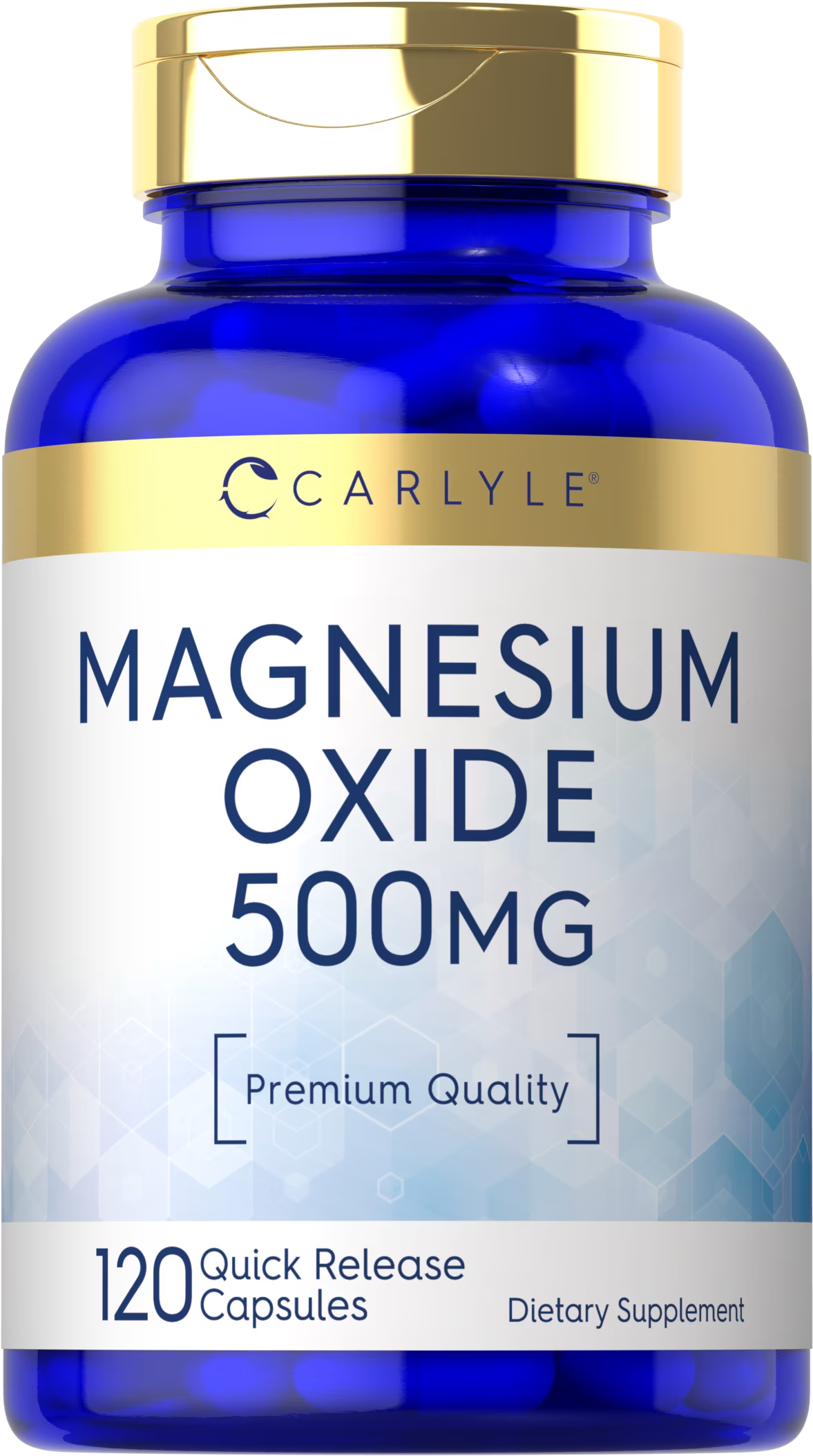 Magnesium Oxide 500Mg | 120 Quick Release Capsules | Gluten Free