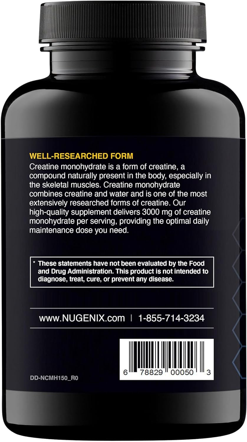 Essentials Premium Creatine Monohydrate Pills Supplement, 3000Mg, 150 Capsules