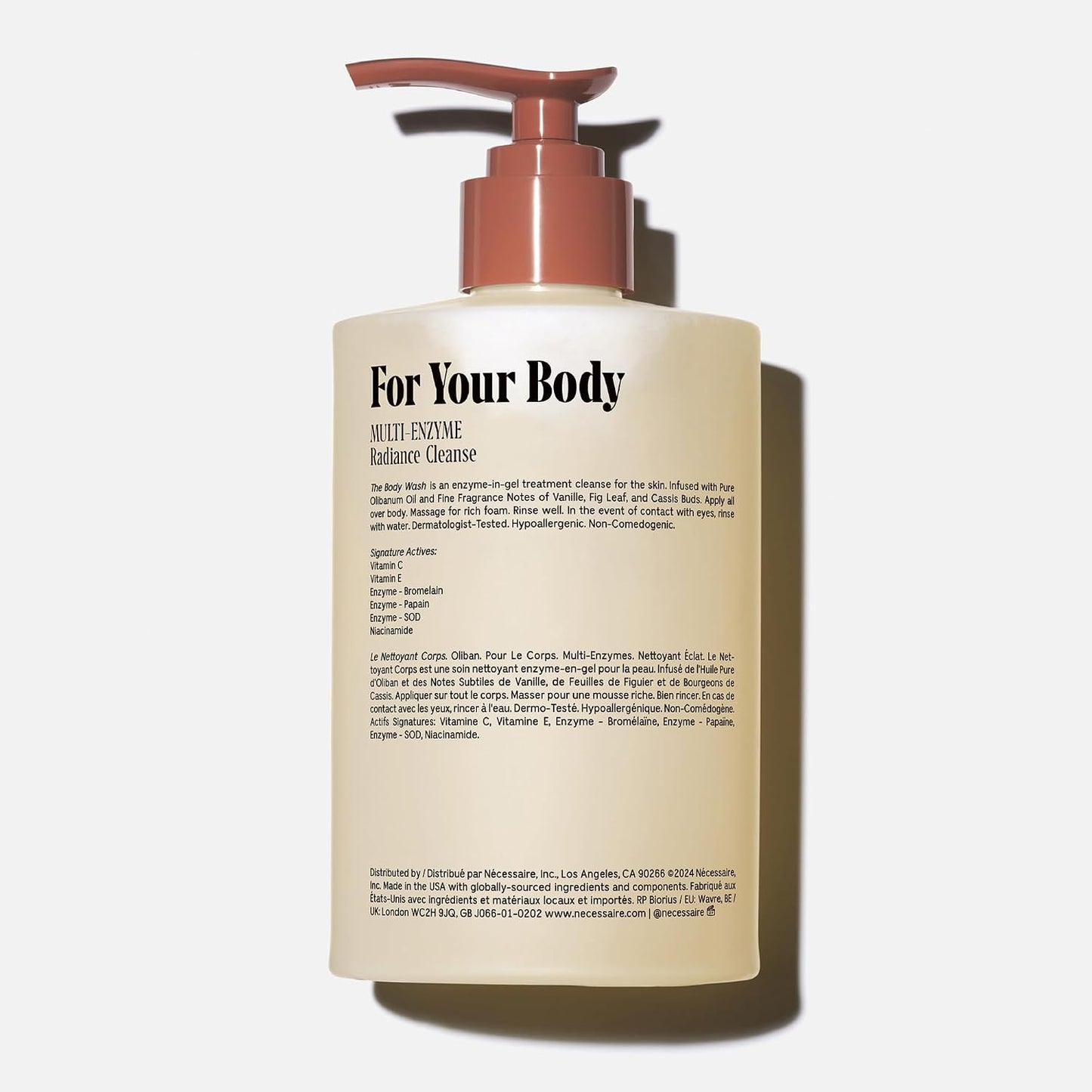 the Body Wash Olibanum - Multi-Oil Shower Gel Body Wash for Women + Men. Non-Comedogenic + Hypoallergenic for Sensitive Skin with Niacinamide. 500Ml/16.9 Fl Oz