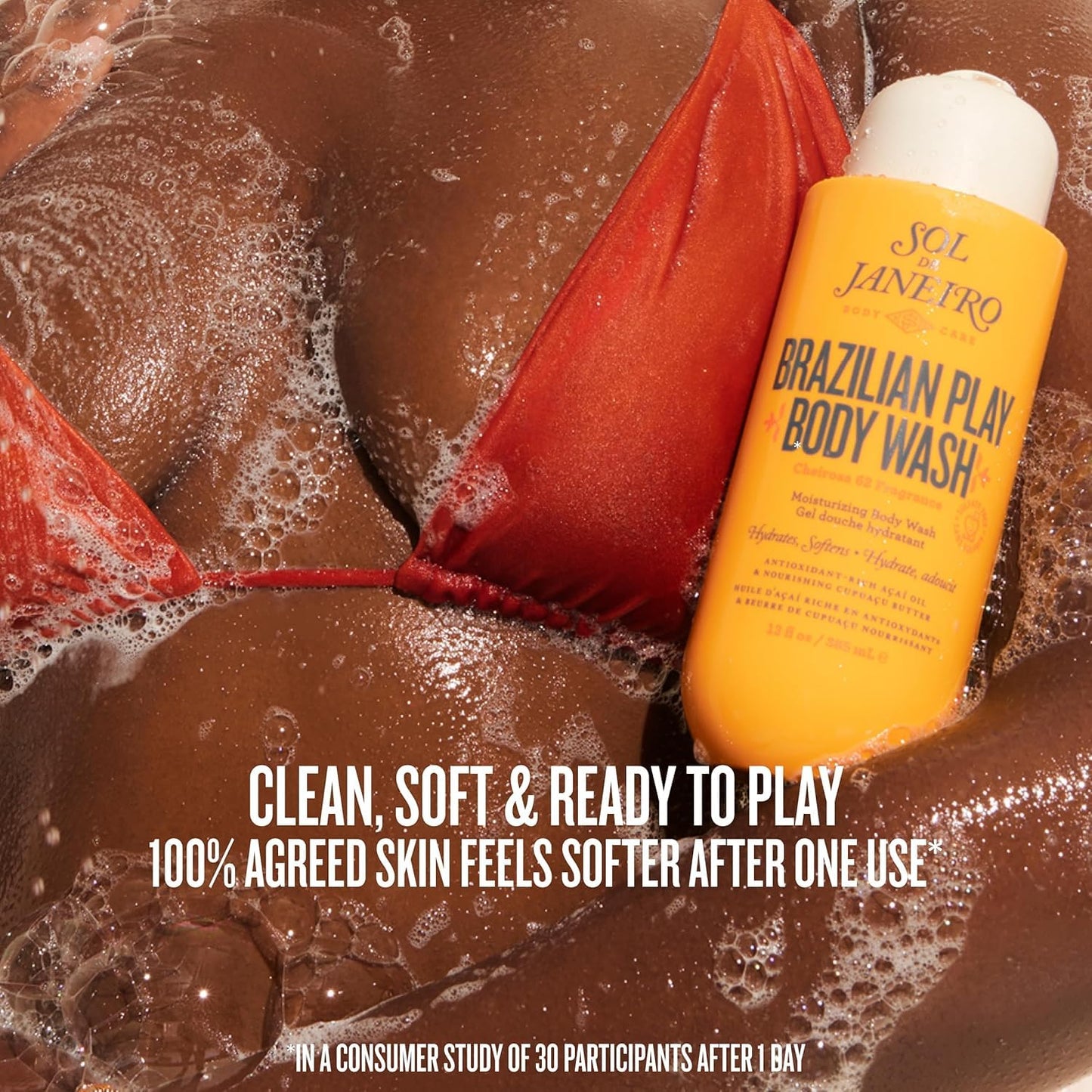 Sol De Janeiro Scent Your Shower Travel Size Quad - Benefit Packed Body Wash Discovery Set - Brazilian Play, Beija Flor, Bom Dia, Delicia Drench - 3 Fl Oz.