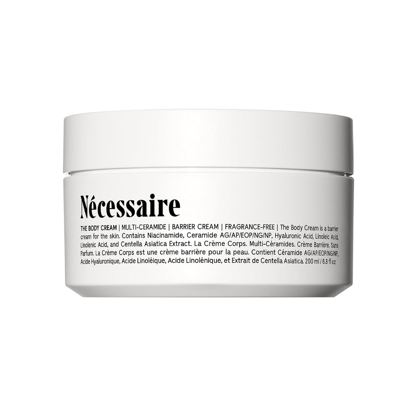the Body Cream - Rich Barrier Repair with 5% Niacinamide, 5 Essential Ceramides + Hyaluronic Acid. Fragrance-Free. Non-Comedogenic. 200 Ml / 6.8 Fl Oz