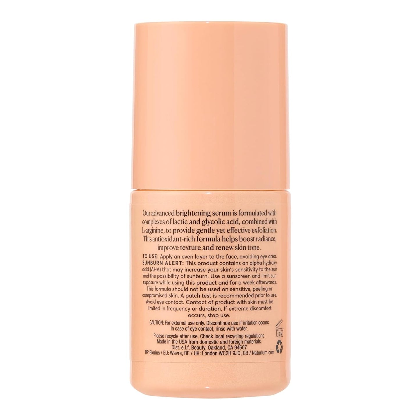 Multi-Bright Advanced Serum, Exfoliating Skincare for Radiant Glow with L-Arginine, Lactic & Glycolic Acid, 30 Ml / 1.0 Fl Oz