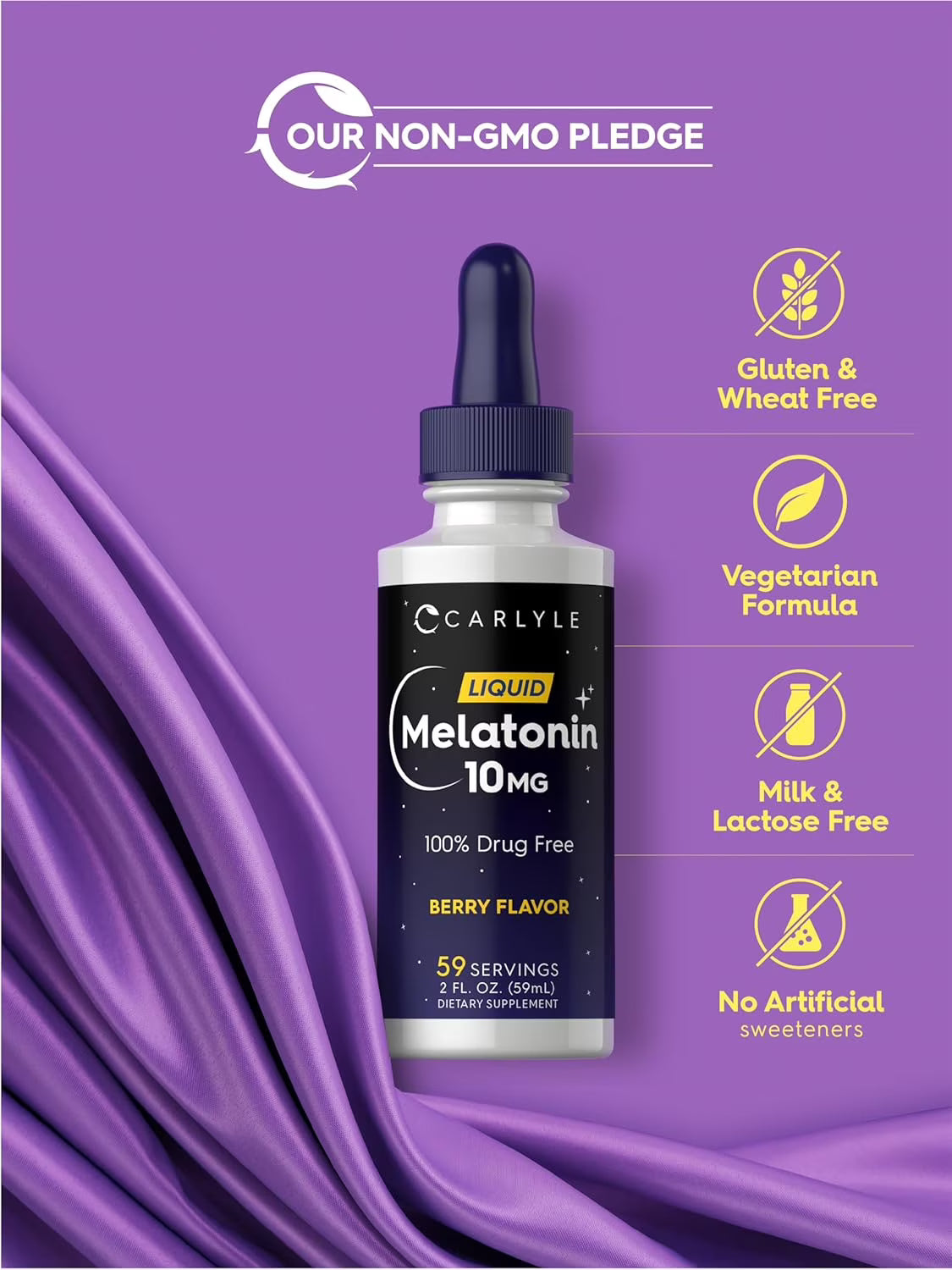 Melatonin Liquid 10Mg | 2 Fl Oz | Berry Flavor