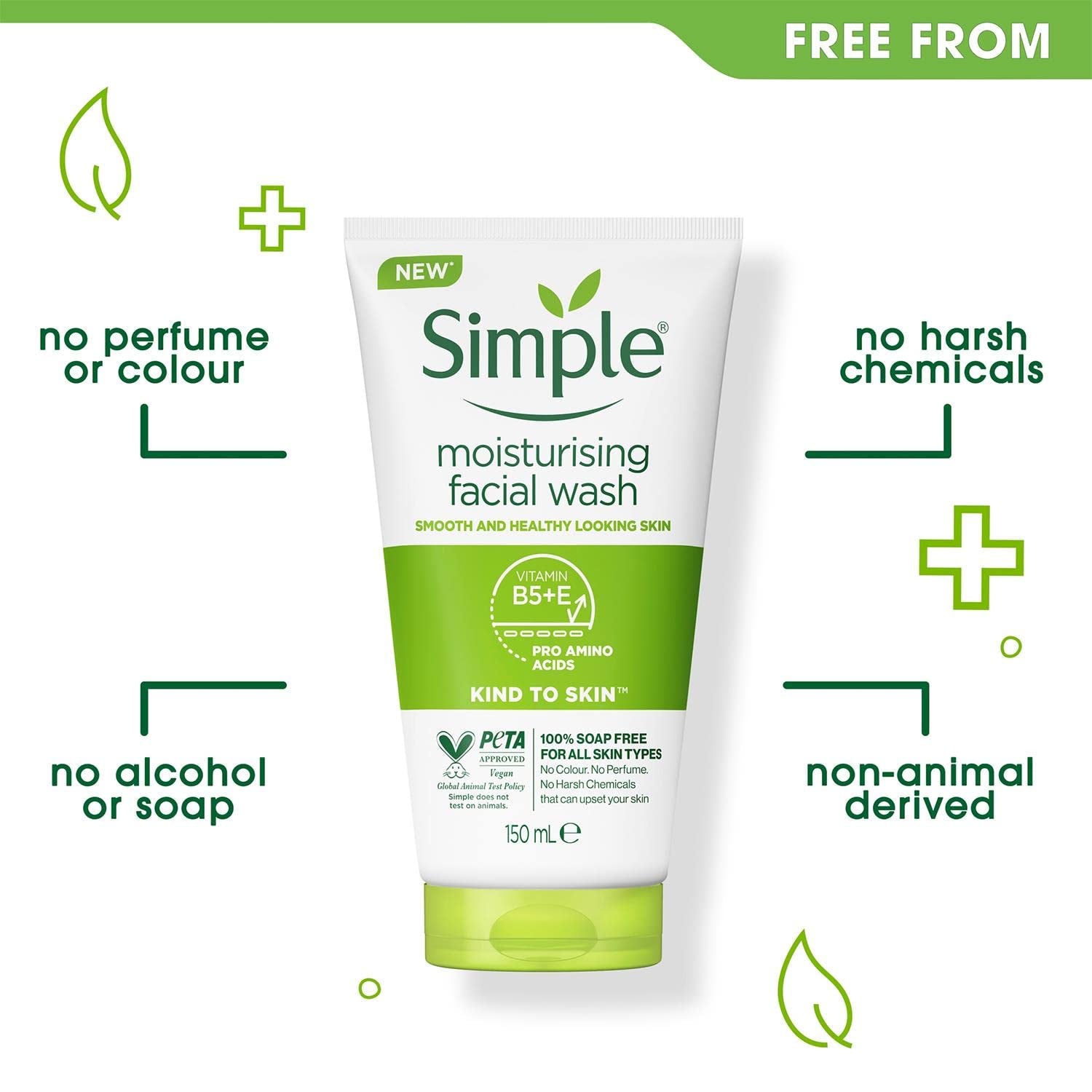 Simple Kind to Skin Moisturising Facial Wash (150Ml)