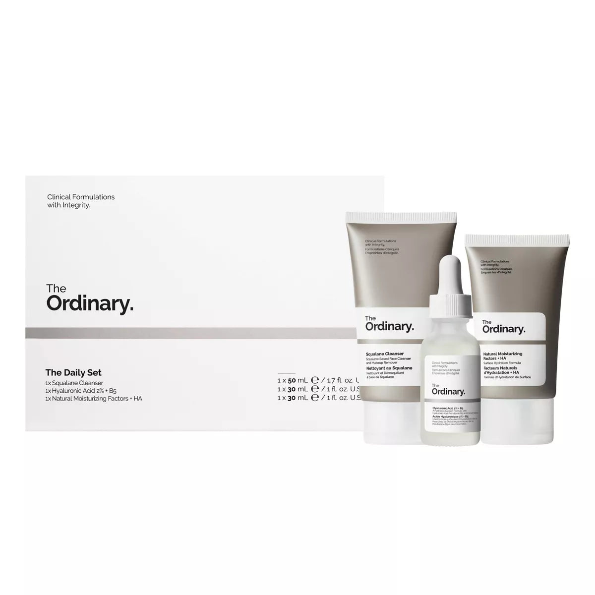 The Ordinary the Daily Set - 3Ct - Ulta Beauty: Hydrating, for Normal, Oily & Combination Skin, Unscented