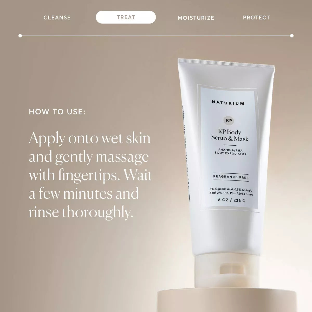 Naturium KP Body Scrub & Mask - 8 Oz: Exfoliating, Smoothing, for Normal Skin, for Legs