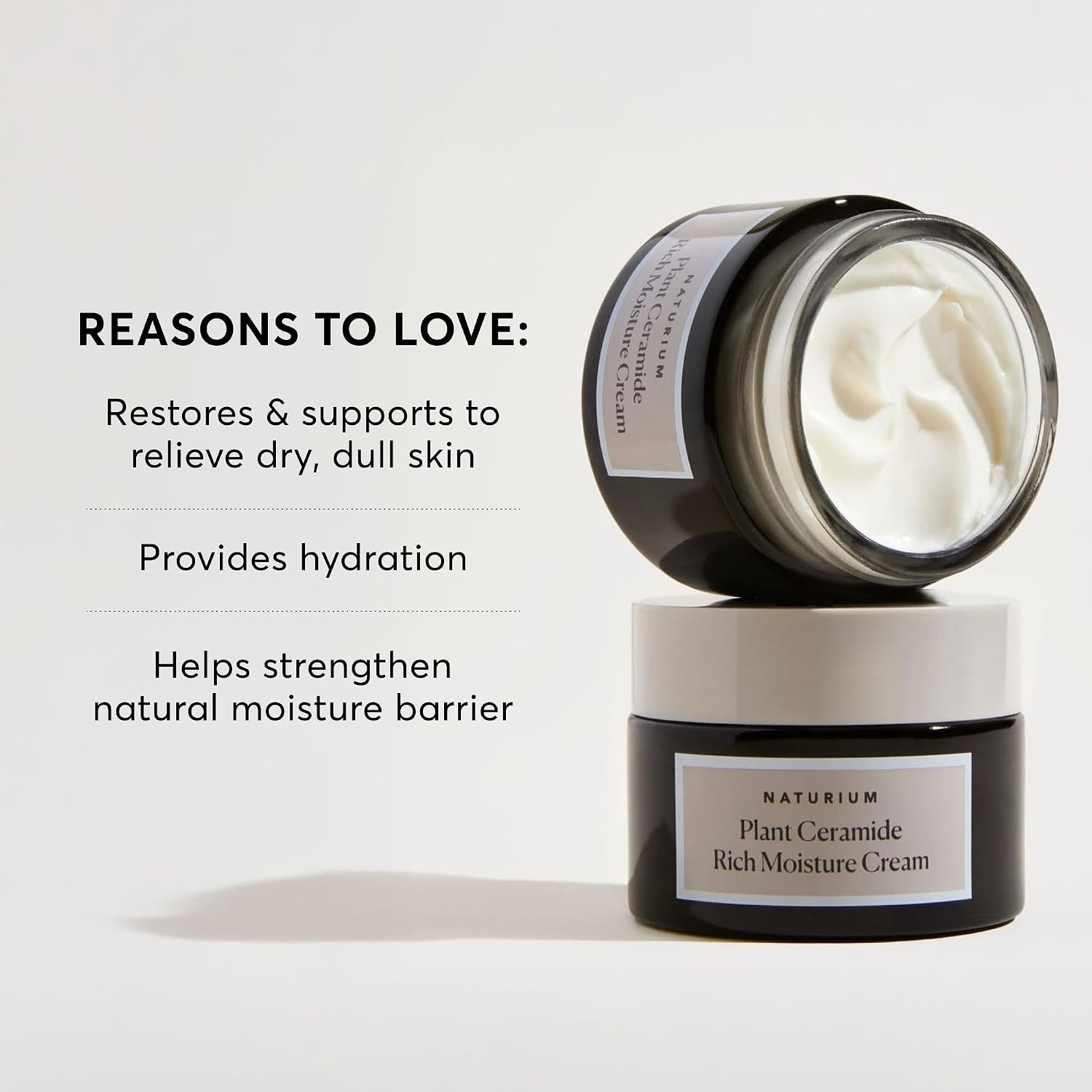 Plant Ceramide Rich Moisture Cream Jumbo, Hydrating & Anti-Aging Skincare, 3.5 Oz