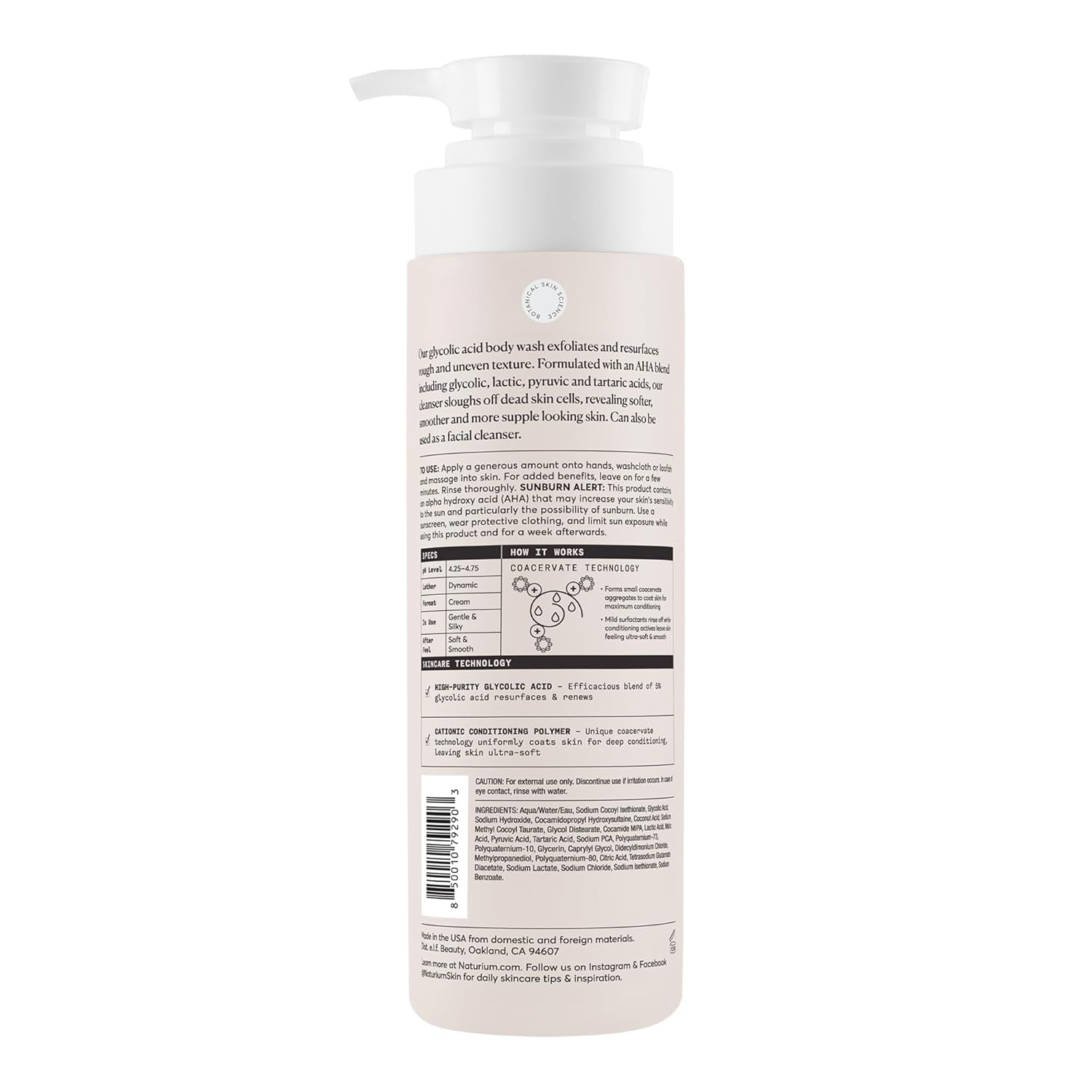 the Smoother Glycolic Acid Exfoliating Body Wash, Soft & Smoothing Cleanser, 16.9 Oz