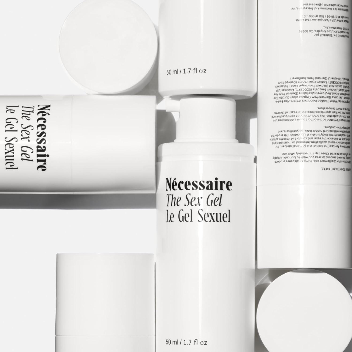 the Sex Gel. Water-Based Personal Lubricant. Hyaluronic Acid + Lactic Acid. No Fragrance Added. Non-Staining. Safe for Toys + Condoms. 50 Ml / 1.7 Fl Oz.
