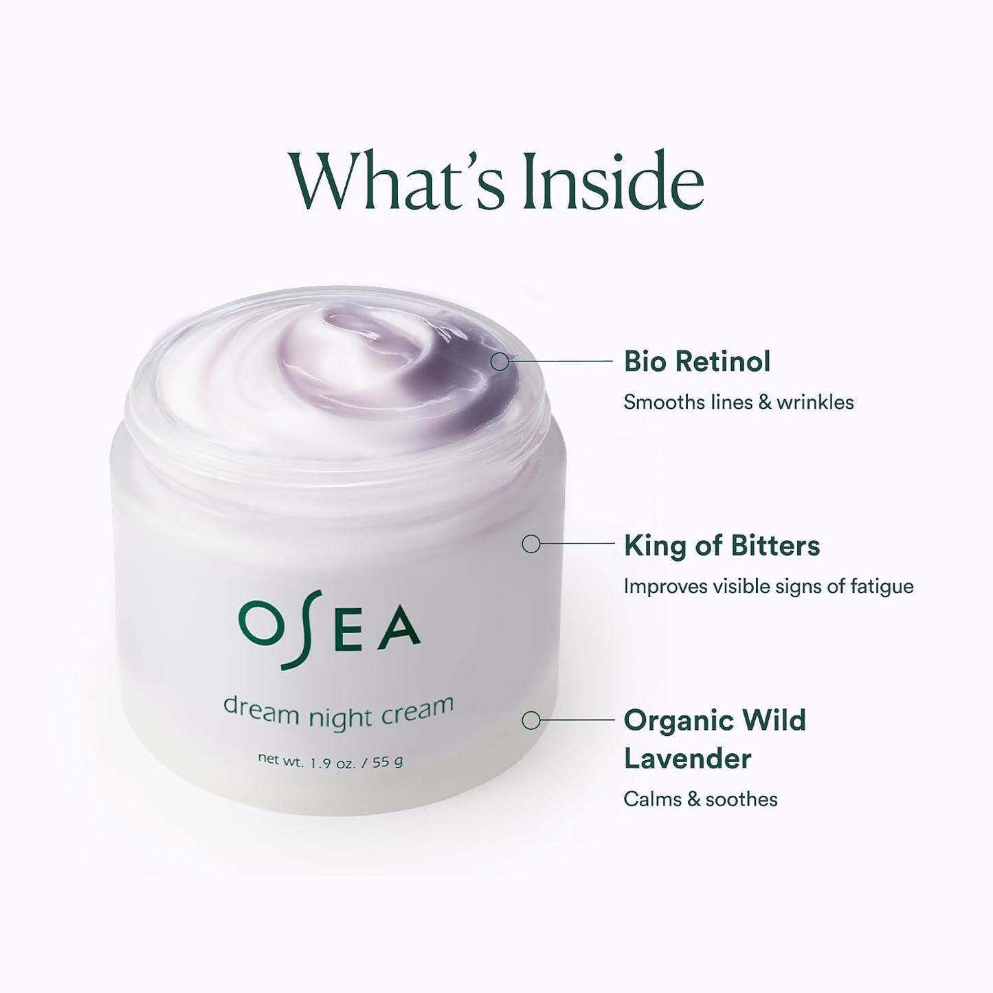 Dream Night Cream with Bio-Retinol - Anti-Aging Hydrating Face Cream with Algae-Derived Bio Retinol - Plumps, Firms, & Smooths Line and Wrinkles