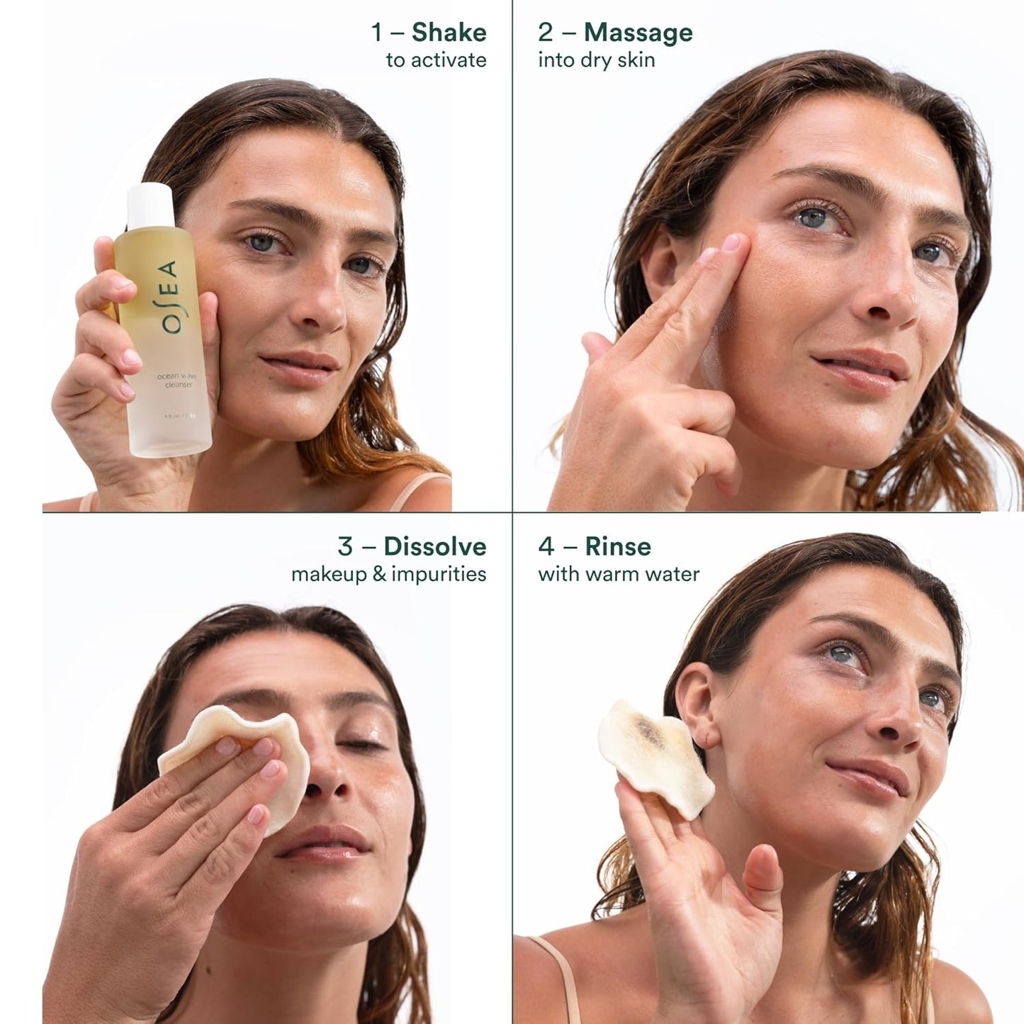 Ocean Wave Cleanser – Makeup Remover + Cleansing Oil– Bi-Phase Oil Cleanser for Waterproof Makeup – Lightweight Hydrating Formula