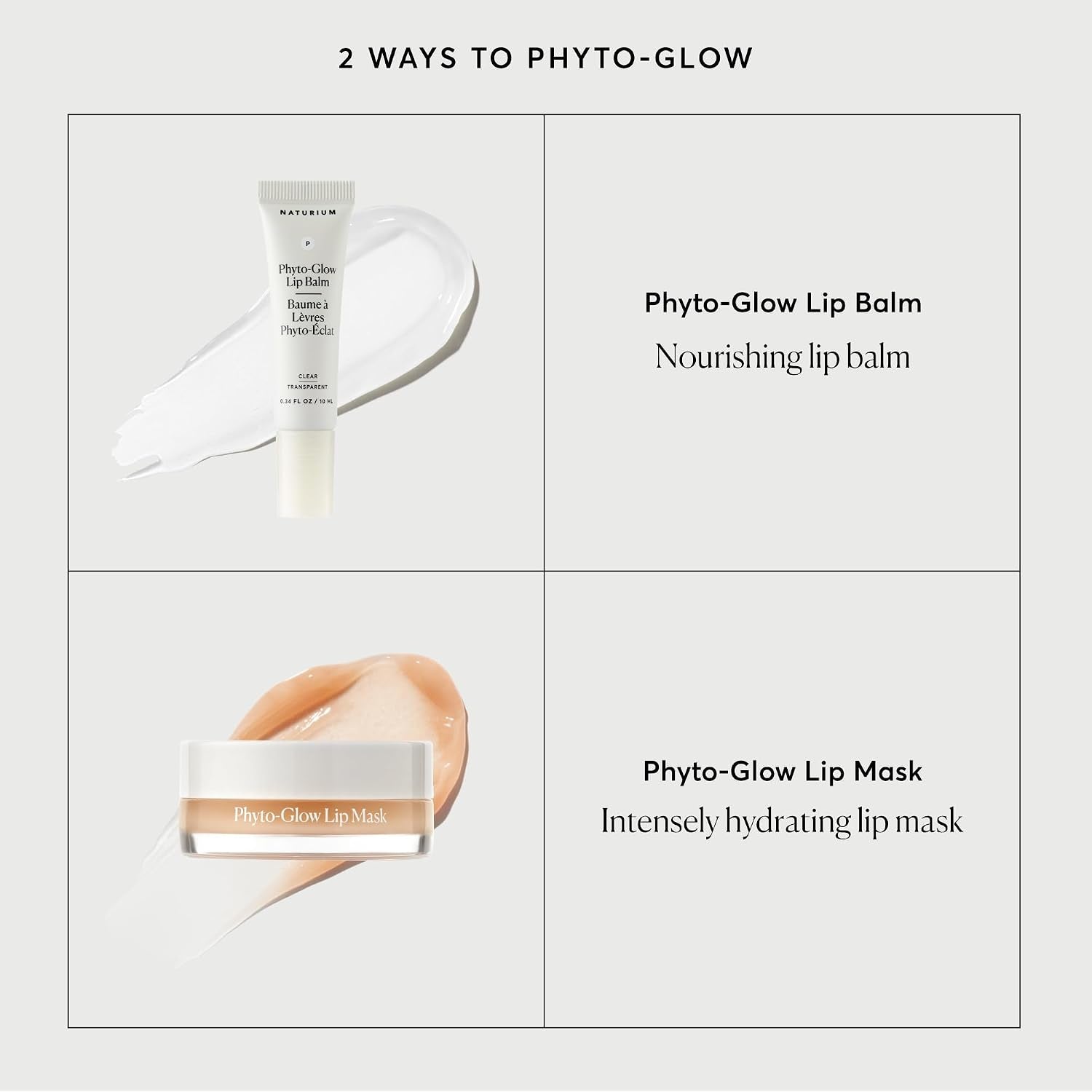 Phyto-Glow Lip Balm, Hydrating Lip Care with a Glossy Finish, 0.34 Oz Clear