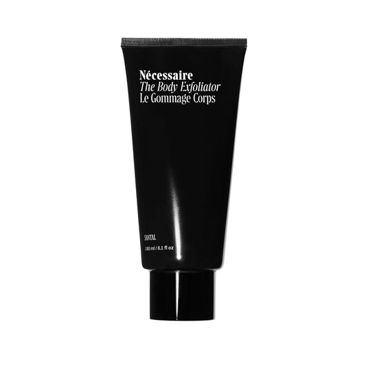 the Body Exfoliator. Santal. AHA/BHA/PHA. Resurface Skin. Smooth KP and Rough Patches. Hypoallergenic. Dermatologist-Tested. 180 Ml / 6.1 Fl Oz