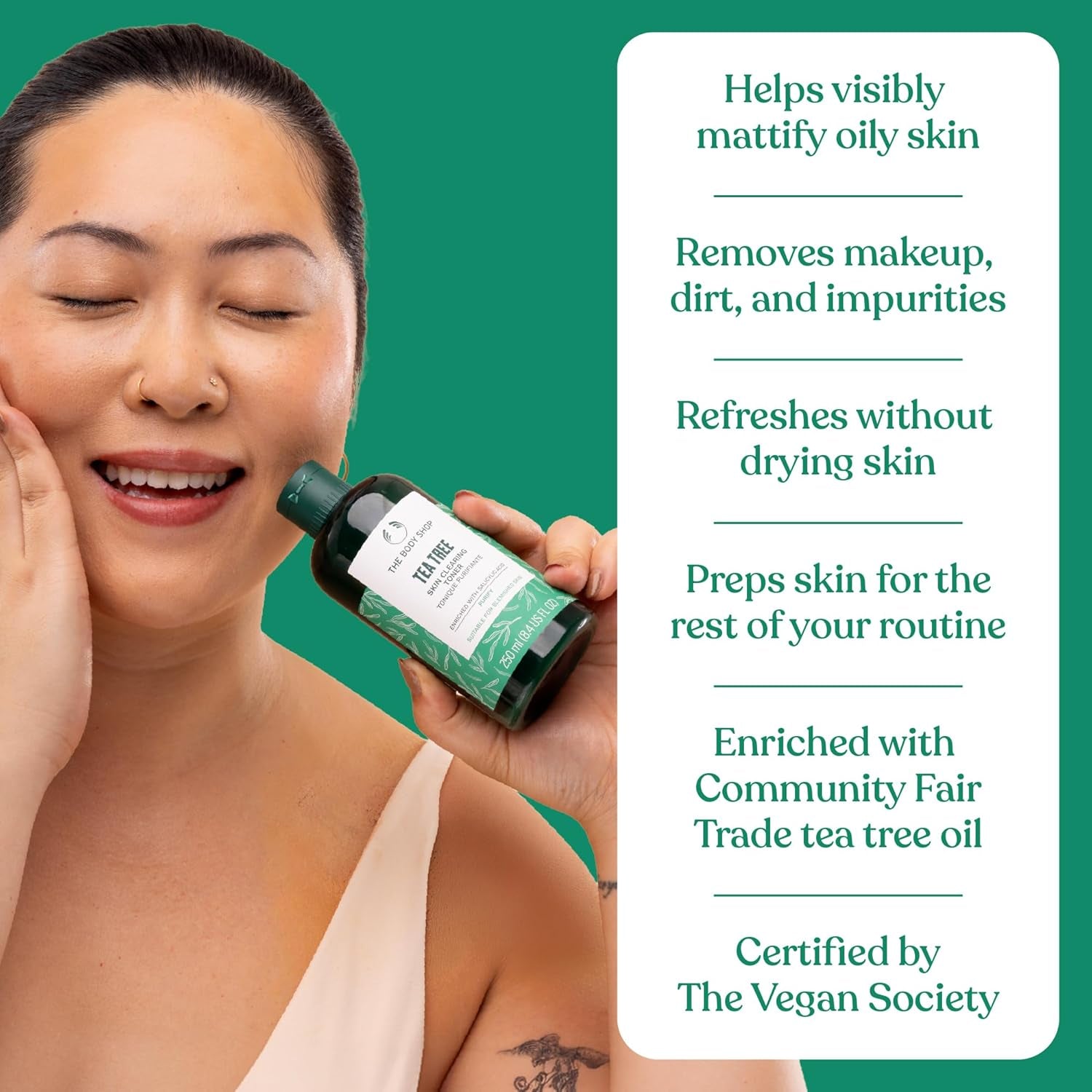 The Body Shop Toner | Facial Cleanser, Vegan Skincare 250 Ml / 8.4 Oz