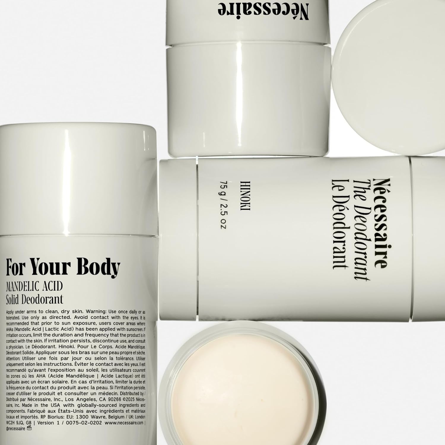 the Deodorant Hinoki | Natural Aluminum Free Deodorant for Women & Men. Extra Strength Treatment with Mandelic Acid. Free of Baking Soda, Ozokerite & Parabens (75 G/2.5 Oz)