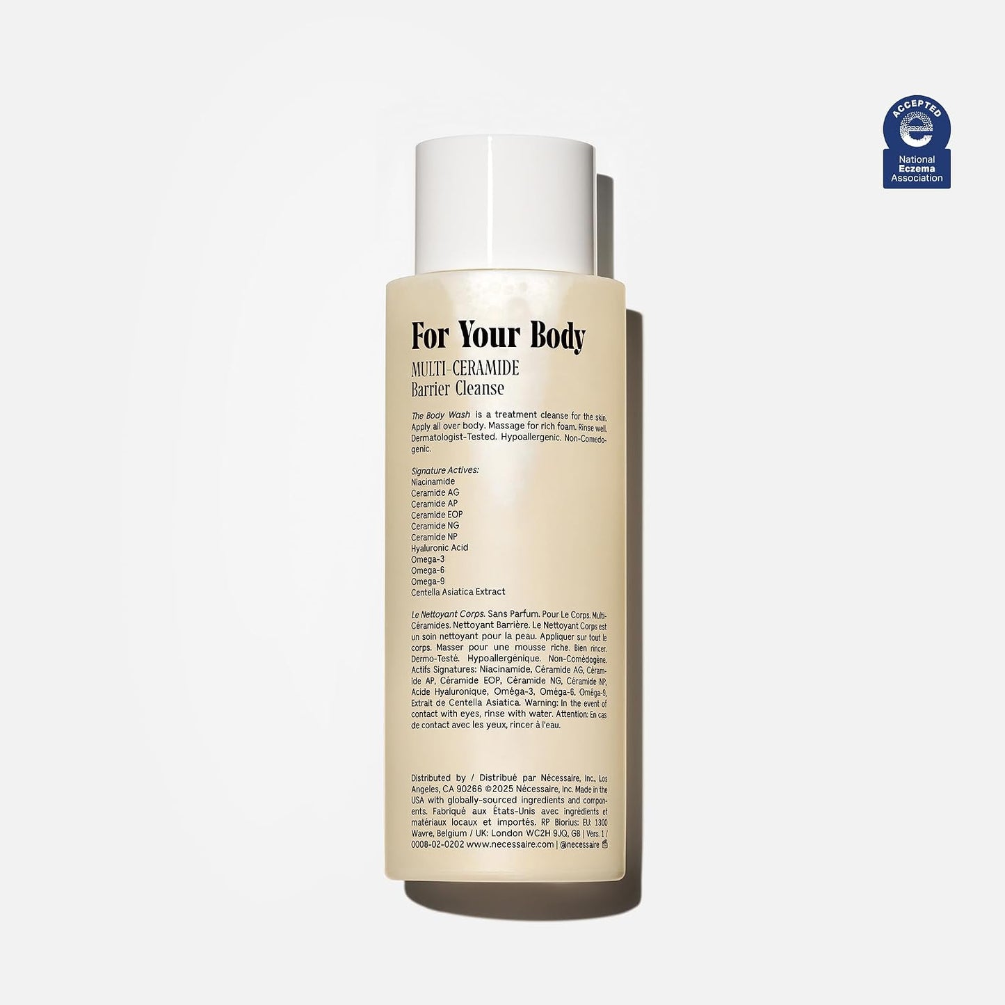 the Body Wash Fragrance-Free - Multi-Oil Shower Gel Body Wash for Women + Men. Non-Comedogenic + Hypoallergenic for Sensitive Skin with Niacinamide.. 250 Ml / 8.4 Fl Oz