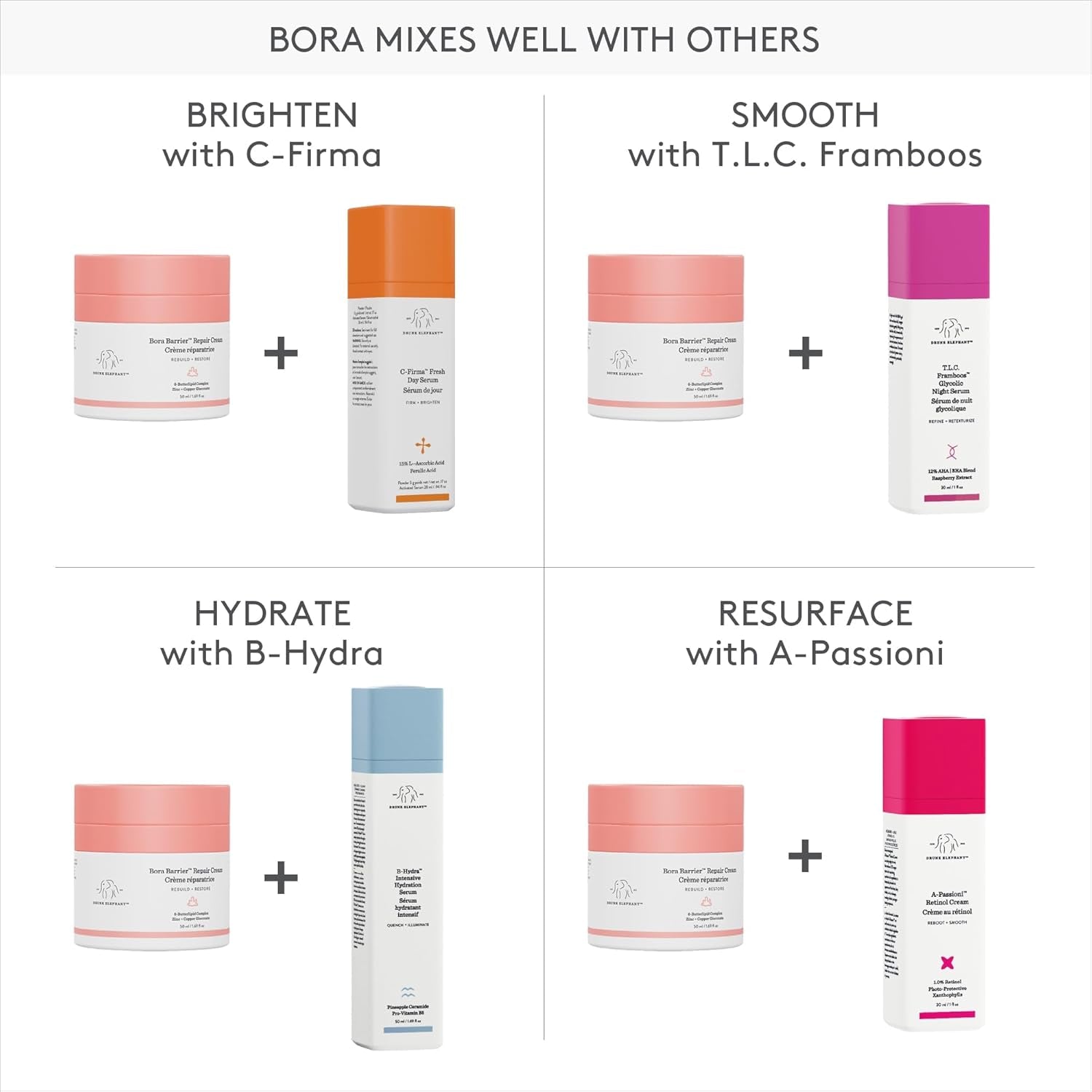 Drunk Elephant Bora Barrier Repair Cream - Ultra-Rich Moisturizer - Clean Clinical Skincare - Cruelty-Free - Dermatologist-Tested - Free of Essential Oils, Silicones, and Fragrance