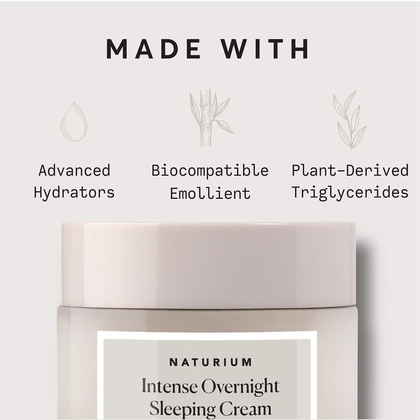 Intense Overnight Sleeping Cream, Hydrating & Anti-Aging Face Moisturizer, 1.7 Oz