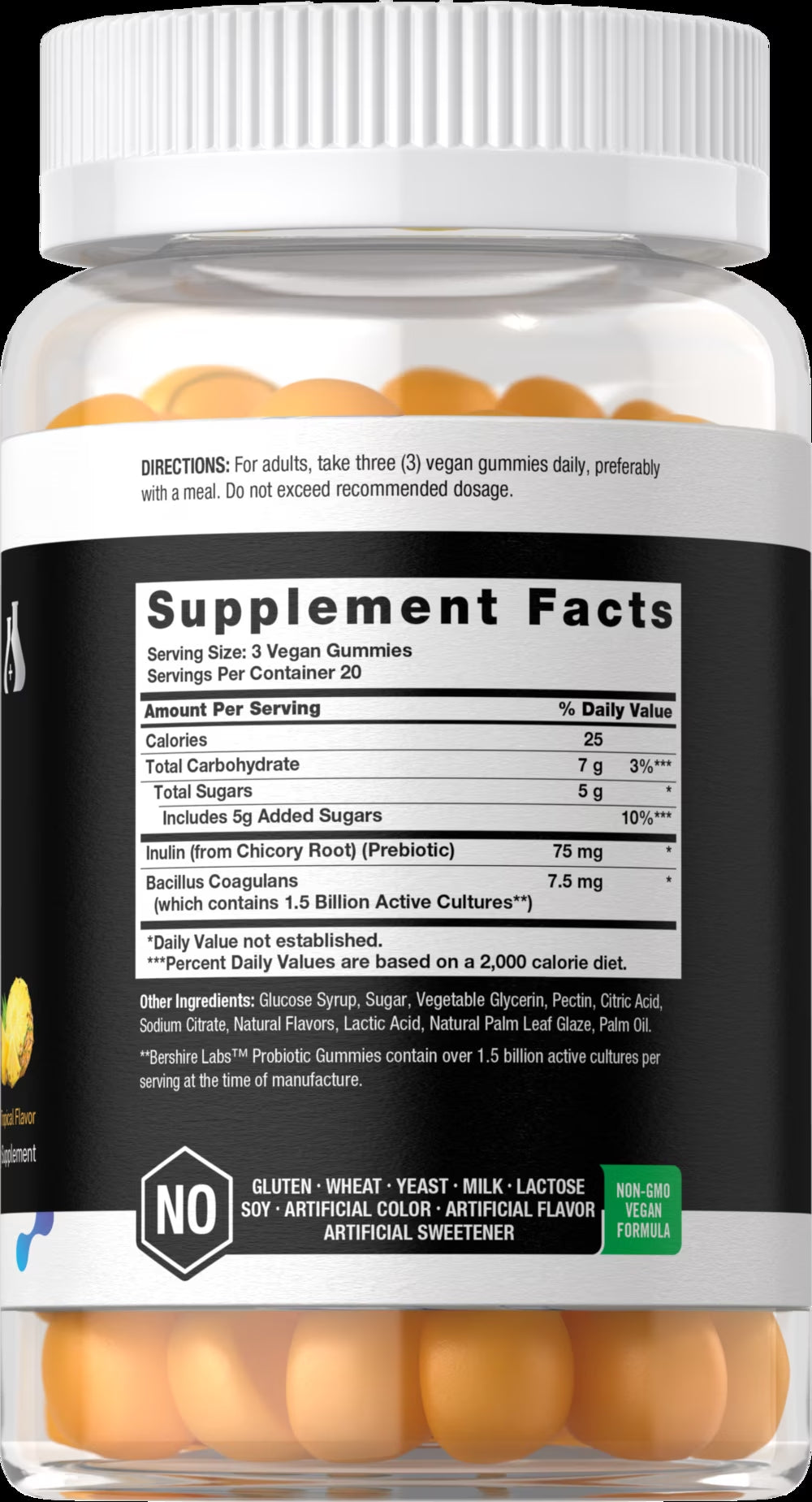 Probiotic Gummies | 60 Count | for Women and Men | Tropical Flavor | by