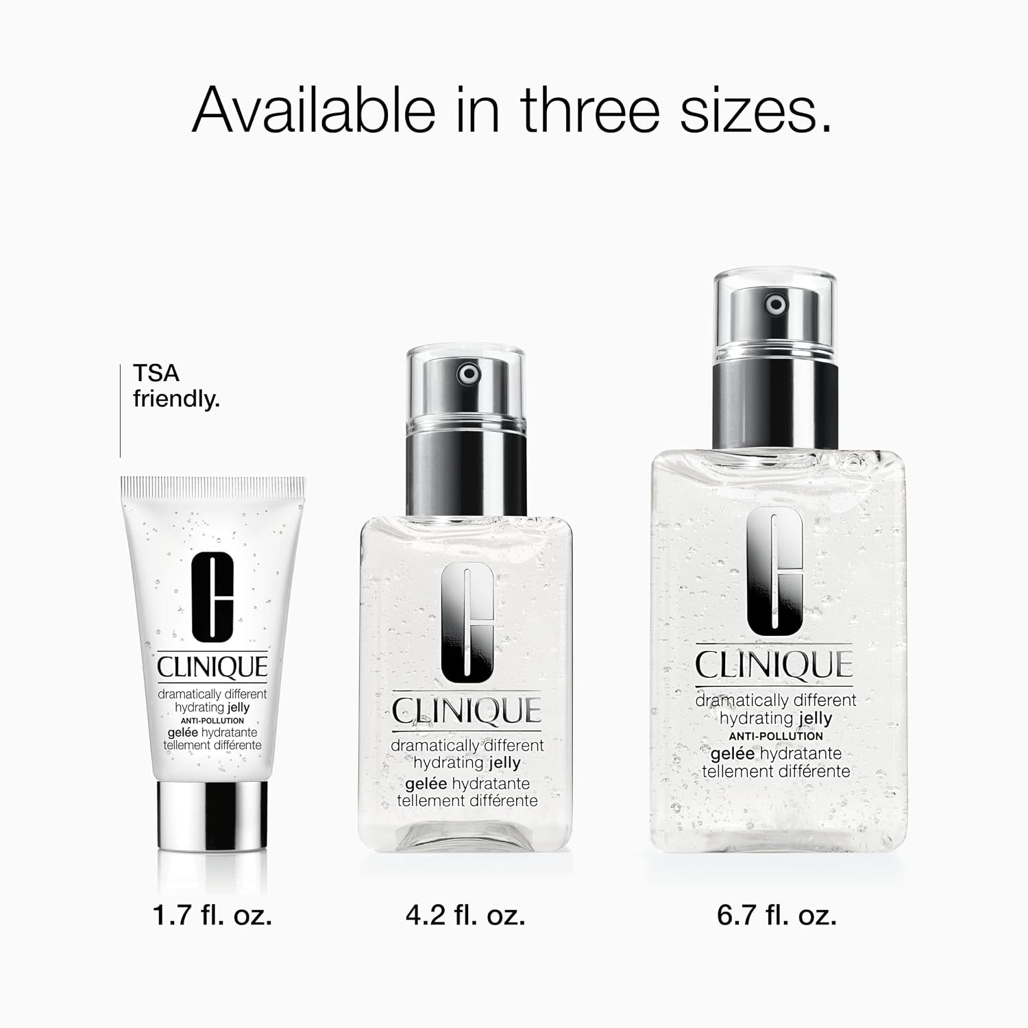 Clinique Dramatically Different Hydrating Jelly Lightweight Oil Free Face Moisturizer with Hyaluronic Acid for All Skin Types