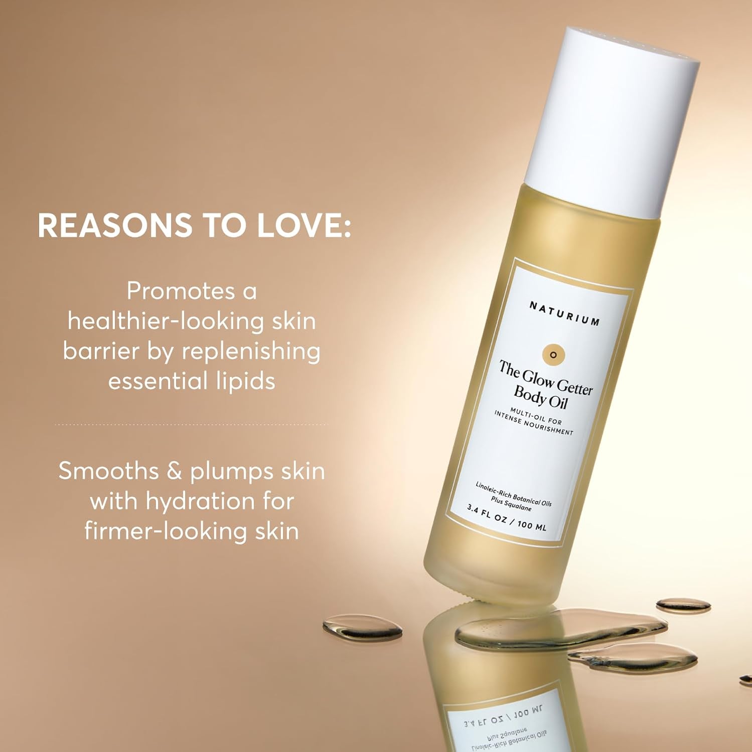 the Glow Getter Body Oil, Multi-Oil for Intense Nourishment, Hydrating & Moisturizing Formula, Vegan & Cruelty-Free, 3.4 Oz
