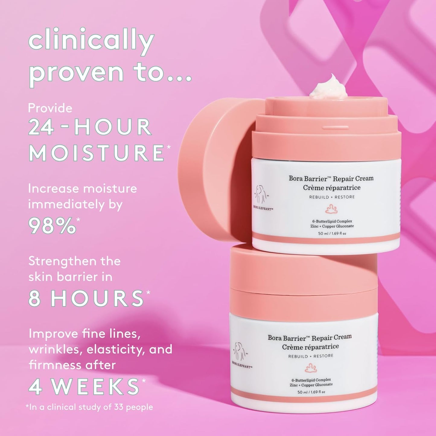 Drunk Elephant Opening Night Kit - Bora Barrier Cream (50Ml/1.69 Fl Oz), Mello Marula Cream Cleanser (60Ml/2 Fl Oz), TLC Framboos Glycolic Night Serum (15Ml/.5 Oz), Ceramighty Cream (5Ml/.16 Fl Oz)