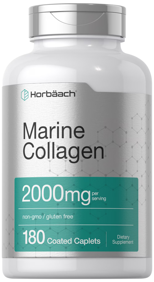 Marine Collagen Peptides 2000Mg | 180 Capsules | Gluten Free Supplement