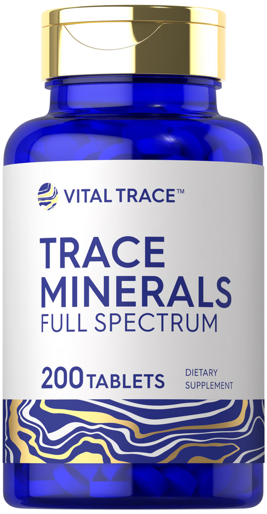 Trace Minerals Supplement | 200 Tablets |Gluten Free Complex